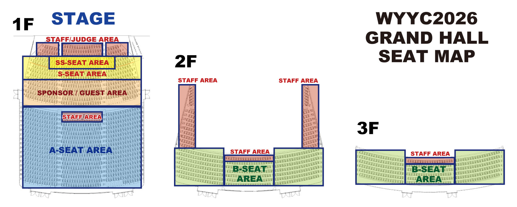 WYYC2026 Grand Hall Seat Map